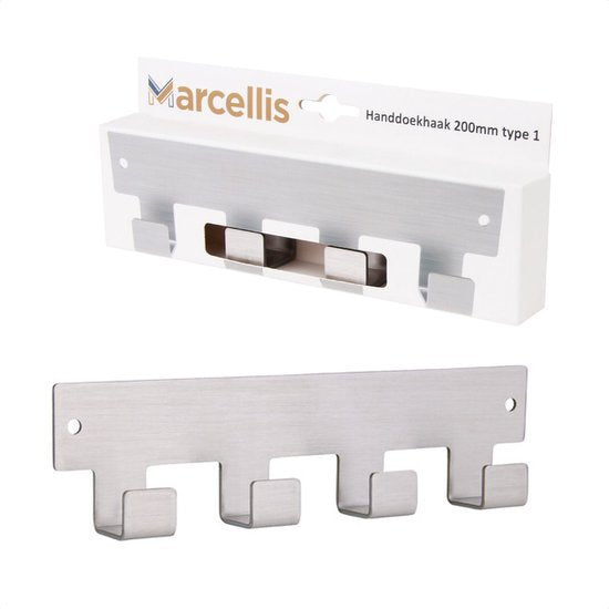 Marcellis - Industriële handdoekhaak - ophanghaak - haken - staal - incl. bevestigingsmateriaal
