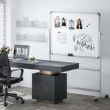Magnetisch Whiteboard, 120 x 90 cm Kantelbaar en verrijdbaar - Met Markers en Wisser