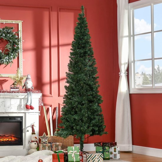 Kunstkerstboom Smal met metalen standaard - 210 cm - Ø81 cm