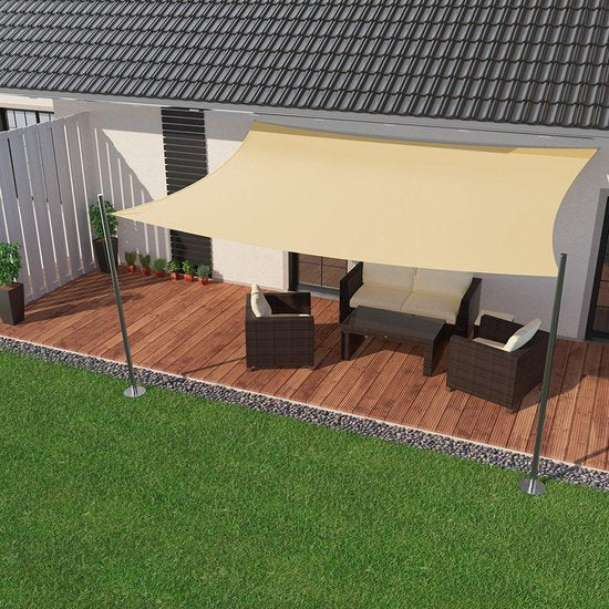 HanSe® Schaduwdoek Rechthoek Waterafstotend 2,5x4 m Zonnedoek