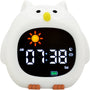 Kinderwekker Uil met Nachtlampje – Digitale Wekker Kind – Slaaptrainer Kinderwekker – LED Klok met Kleurenlicht – Oplaadbare Wekker Kinderkamer – Alarmklok voor Peuter en Kind