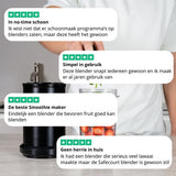 Safecourt kitchen - Smoothie Blender - Blender 1200W - Smoothie Maker - Inclusief to go bekers - Zwart