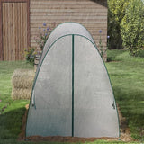 Boogvormige Kas met 2 Roldeuren, Netvensters 1,8x1,8x2 m - Wit