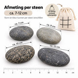 Schilderstenen 10 Stuks – Natuurlijke Keien om te Beschilderen – 7 tot 12 cm – Stenen voor Knutselen & Decoreren – Inclusief Katoenen Opbergzak - Happy Stones