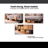 Meubelverhoger Set - Verstelbare Poten - 8 stuks - Zwart - 3 verschillende hoogtes: 10 cm, 15 cm of 22,5 cm