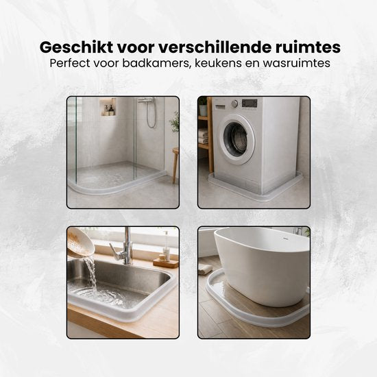 Waterkering - Siliconen - 1 Meter - Zelfklevende Kitrand - Waterdrempel - Douche dorpel