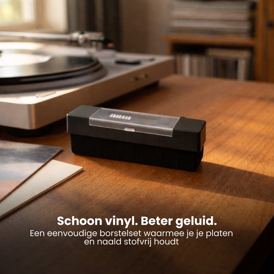 LP schoonmaakset - Complete Set - Platenborstel - Vinyl reiniger - Naaldborstel - Platenreiniger - LP Borstel - Vinyl Borstel - LP Reinigingsset
