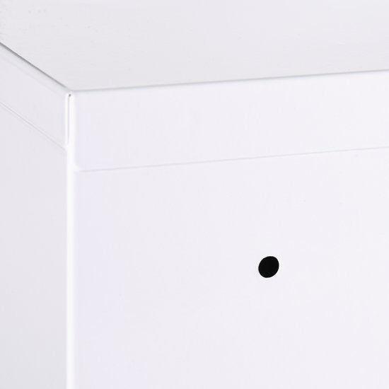 4goodz Medicijnkastje metaal EHBO-kastje met slot 14x30x46 cm - Wit