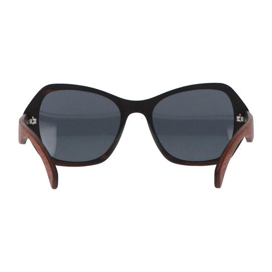5one® Lucca XL 2-tone - Sapeli en ebony houten zonnebril voor dames