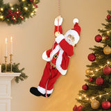 Zingende en Klimmende Kerstman met Touw - Geluidsfunctie - Binnengebruik