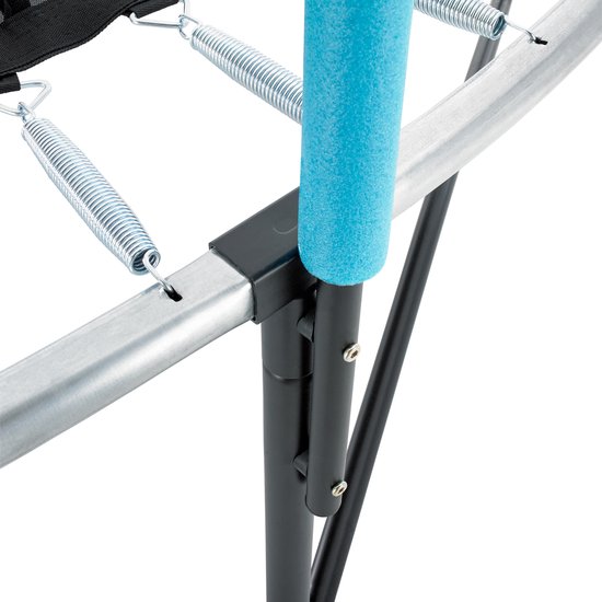 TP Toys Trampoline 365 cm Genius 12 - met veiligheidsnet - Zwart-blauw