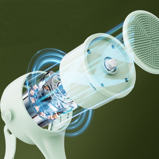 Elektrische Doucheborstel met 5 Opzetstukken – Wit – Diepe Reiniging & Massage – Oplaadbaar – Waterproof – Voor Rug, Benen & Gezicht