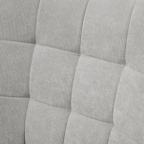 4goodz Oor-Fauteuil met Voetenbank Ribfluweel Optiek - Grijs