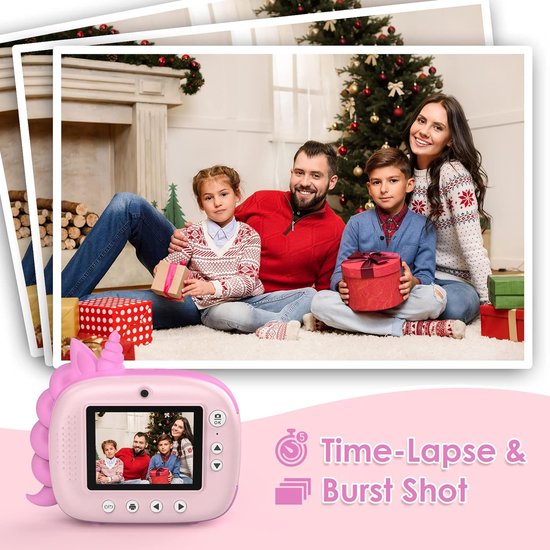 Vesfy Kindercamera met printer - 1080P HD - 32GB - USB Oplaadbaar - 3 tot 14 jaar