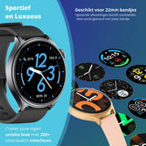 Nexvex® Ultra 2X Smartwatch - Sporthorloge met Belfunctie - Bloeddrukmeter - Stappenteller - Hartslagmeter - Bluetooth Activity Tracker - Android, iOS - 1.46 Inch - Zwart - Staal