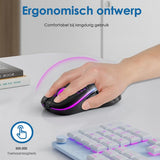 Pro Draadloze Gaming Muis - RGB Verlichting - 1600 DPI - USB Oplaadbaar - Ergonomisch - Voor PC & Laptop