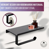 4bathroomz® Toiletrolhouder met planchet voor telefoon - wc rolhouder
