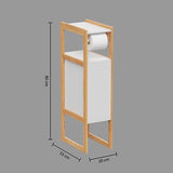 Toiletrolhouder Natureo met Reserverolhouder 33x20x80cm - Wit/Bruin