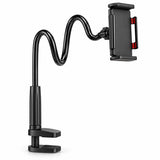 Telefoonhouder Bureau met Flexibele Arm – Telefoon- & Tablethouder met Tafelklem – 76 cm Verstelbare Arm – Voor Bed, Bureau & Tafel – Zwart