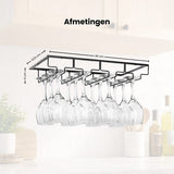 Ophangrek Wijnglazen - glazen - Rijen - Wijnglazenhouder