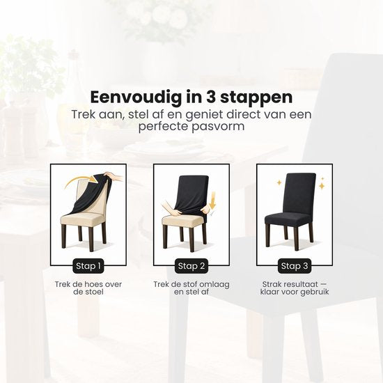 Stoelhoezen - Eetkamerstoel Hoes - 6 Stuks - Bescherm stijlvol je stoelen