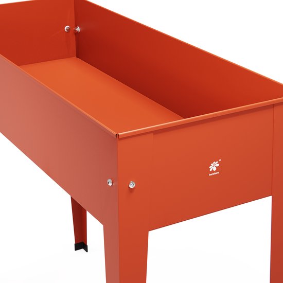 Herstera Garden® Urban Hoge Plantenbak Staal - 100x40x84cm - Rood