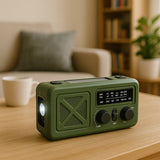 Noodradio - & Hand Crank Powerbank - AM-FM-WB Emergency Radio - & - Groen