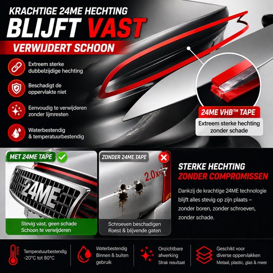24ME® Dubbelzijdig Montage Tape Etui - 1mm - Transparant - Nano tape - Acrylic VHB