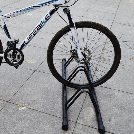 4toolz stabiel stalen fietsenrek voor drie fietsen - Zwart