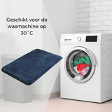 AKSA Home® Badmat 50x80 cm - Douchemat antislip - Badmat antislip - Badkamermat - Vloerkleed - Donkerblauw