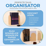 NovaWare® Boekensteun - 4 Stuks - Boekensteunen - Plank Organizer - Boekenhouder – Boekenrek - Boeksteun - Beukenhout