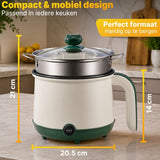 DMG Supply Noodle Pan - Wit - Elektrische Kookpan - Hotpot - Noodle Kom - 1,8 L - Multicooker