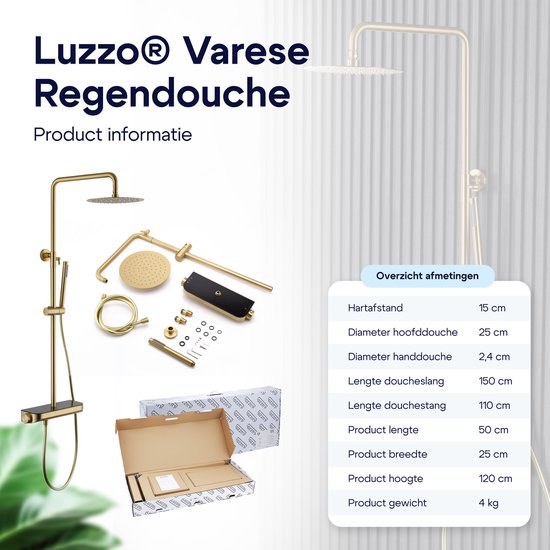 Luzzo® Regendouche met