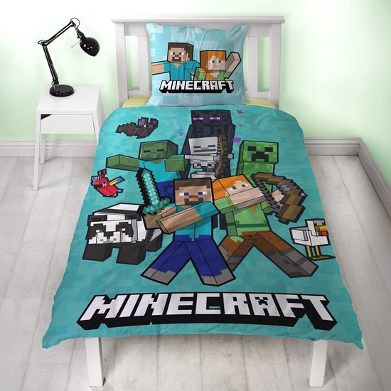 Minecraft - Microvezel Beddengoed Set (140x200cm + 63x63cm)