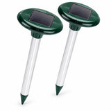 Mollenverjager op Zonne-energie – Solar Mollenverjager – Set van 2 – Voor Gazon, Tuin & Moestuin – Zonder Kabels – 35 cm