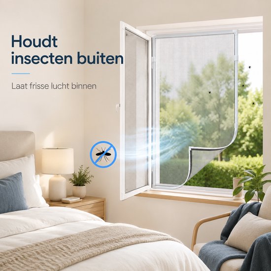 Magnetisch Insectenhor voor - 150 150 - Zelf Op te - Grijs
