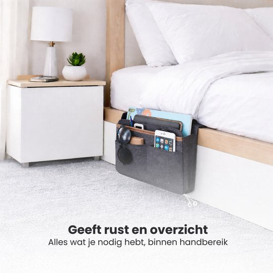 Bedside Pocket - Vilten Opbergzak voor Bed of Bank - Bedorganizer
