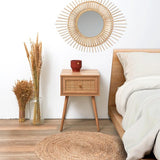 4goodz Nachtkastje Bali Bohemian met lade 39x39x55 cm - Bruin