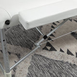 Aluminium Massagetafel Opvouwbaar - hoogte verstelbaar 215x60 cm - Wit