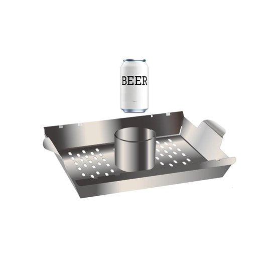 4cookz 3-in-1 RVS groente en kip rooster - chicken on beercan rooster