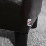 4goodz Hocker met Kunstleer Design - Koffie - 833-666V71