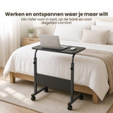 Laptoptafel op Wielen - In Hoogte Verstelbaar