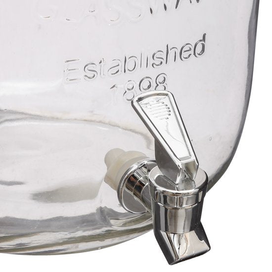 Glazen Sapkan York met tapkraan - liter - Drankkan met kraantje