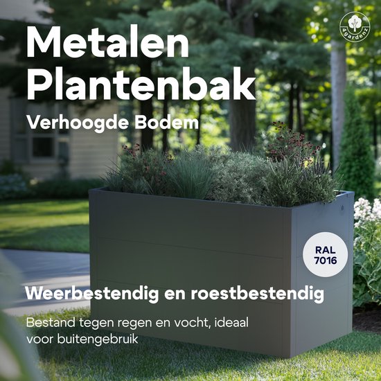 4gardenz® Plantenbak Metaal voor Buiten met Verhoogde Bodem