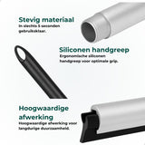 AKSA Home® Vloertrekker - Douchewisser - Trekker Douche - RVS Vloerwisser - met Steel - Zilver
