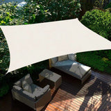 Schaduwdoek Waterafstotend – Vierkant 2x3m – UV-bescherming & Windbestendig – Ademend HDPE Zonnezeil – Tuin, Terras, Balkon, Zwembad – Beige