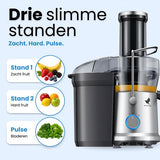 NovaWare Sapcentrifuge – Juicer voor Groenten en Fruit – Grote Vulopening & Pulpcontainer – 1200W – 1.25L - 3 Snelheden