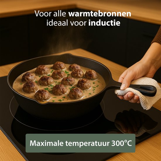 Gietijzeren Pannenset - Skillet Set - Pannenset - Gietijzeren voor Oven en - en