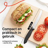 Chefino Tafelmessen Set 6 Stuks – Gekartelde Messen RVS – Steakmessen – Broodmesjes – Tomatenmessen – Vaatwasserbestendig – Zwart