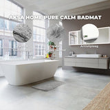 AKSA Home® Badmat 50x80 cm - Douchemat antislip - Badmat antislip - Badkamermat - Vloerkleed - Lichtgrijs